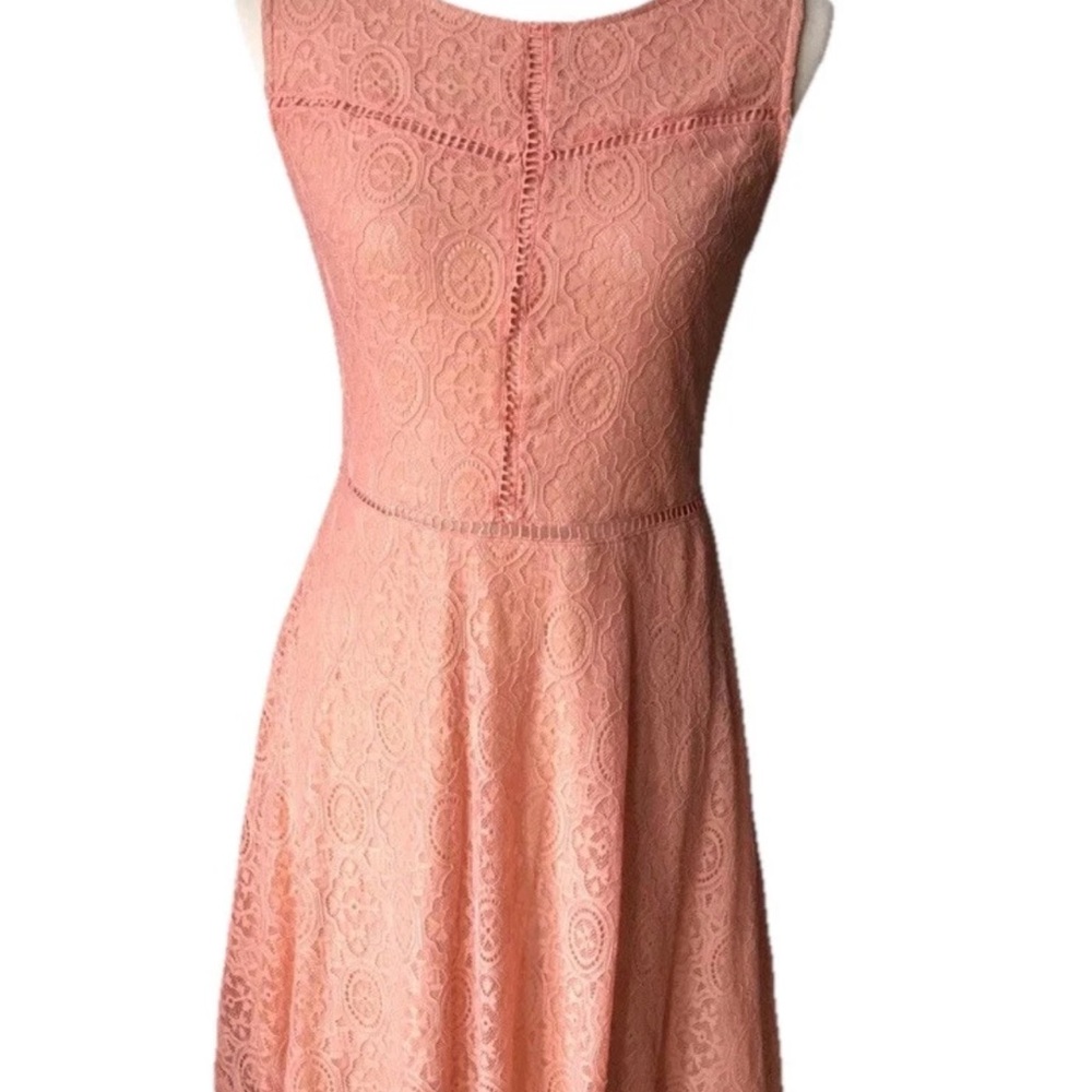 Alya Medium Pink Lace Dress with Lining Size Small